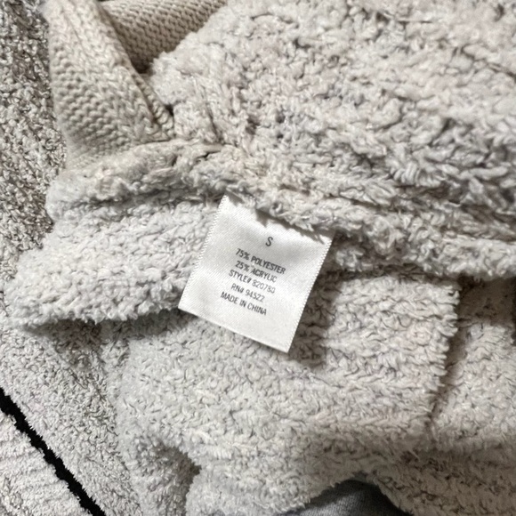 Alya Chenille Cozy Creme Open Front Long Line Cardigan - Size Small - Picture 12 of 12